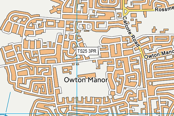 TS25 3PR map - OS VectorMap District (Ordnance Survey)