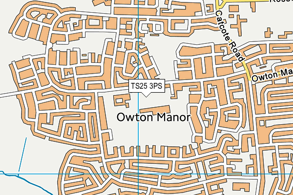 Manor Community Academy map (TS25 3PS) - OS VectorMap District (Ordnance Survey)