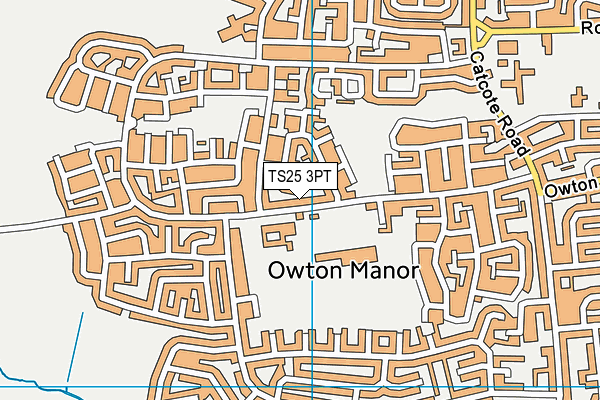 TS25 3PT map - OS VectorMap District (Ordnance Survey)