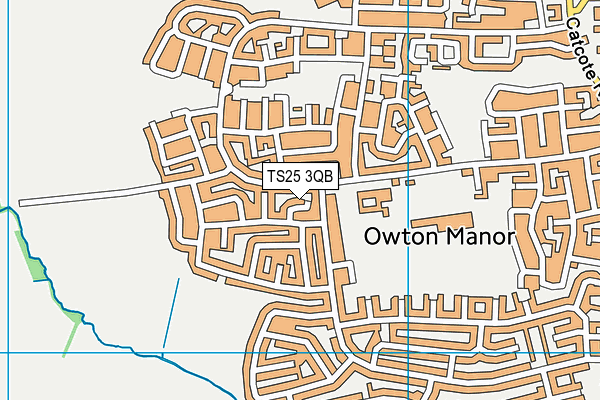 TS25 3QB map - OS VectorMap District (Ordnance Survey)