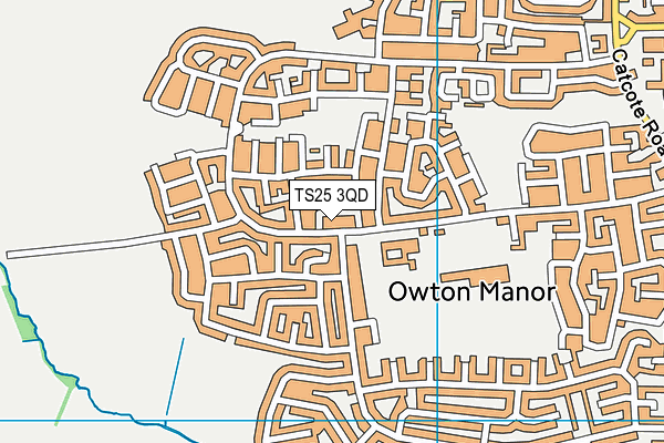 TS25 3QD map - OS VectorMap District (Ordnance Survey)