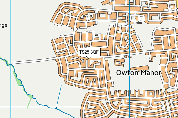 TS25 3QF map - OS VectorMap District (Ordnance Survey)