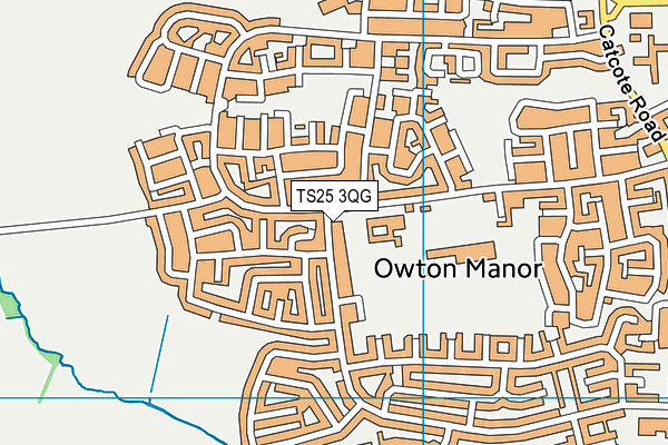 TS25 3QG map - OS VectorMap District (Ordnance Survey)