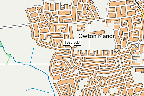 TS25 3QJ map - OS VectorMap District (Ordnance Survey)