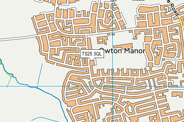 TS25 3QL map - OS VectorMap District (Ordnance Survey)