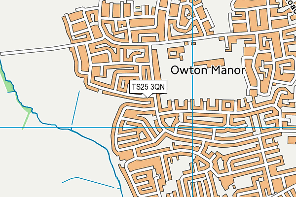 TS25 3QN map - OS VectorMap District (Ordnance Survey)