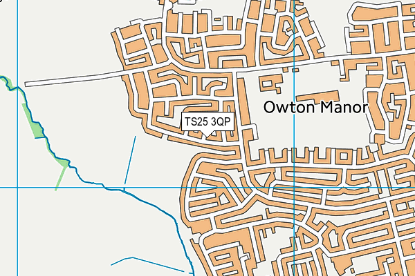TS25 3QP map - OS VectorMap District (Ordnance Survey)