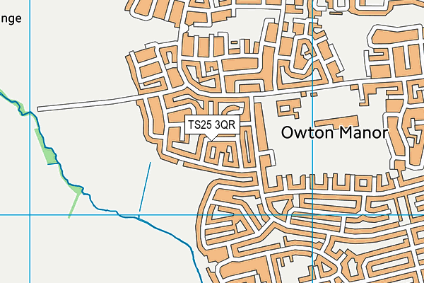 TS25 3QR map - OS VectorMap District (Ordnance Survey)