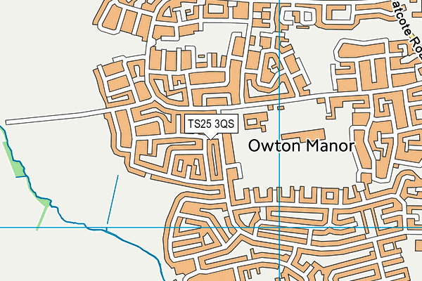 TS25 3QS map - OS VectorMap District (Ordnance Survey)