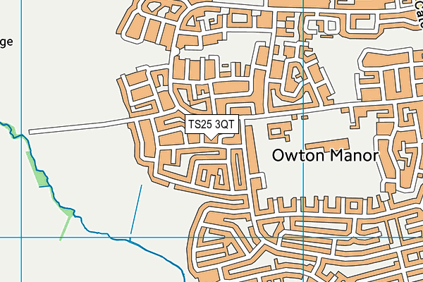 TS25 3QT map - OS VectorMap District (Ordnance Survey)