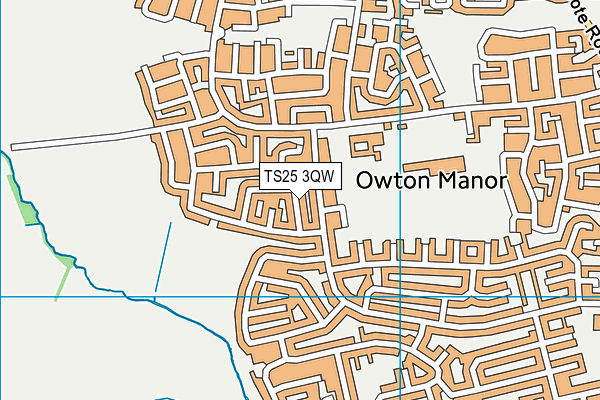 TS25 3QW map - OS VectorMap District (Ordnance Survey)