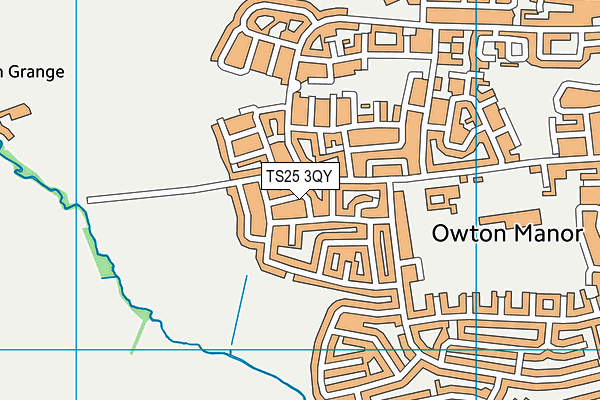 TS25 3QY map - OS VectorMap District (Ordnance Survey)