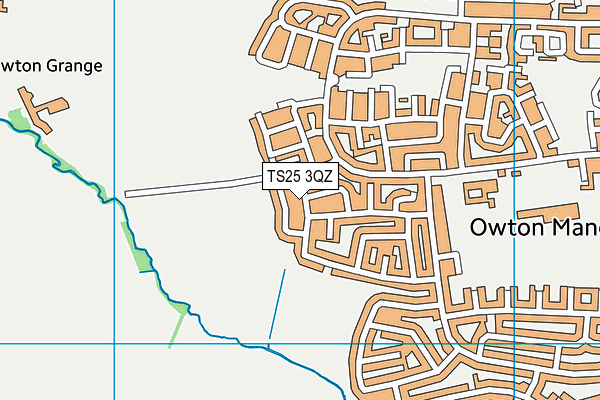 TS25 3QZ map - OS VectorMap District (Ordnance Survey)