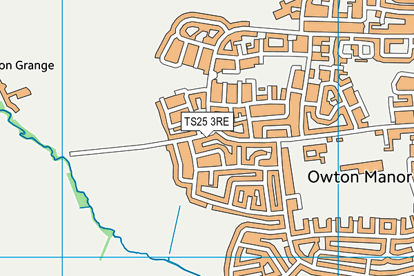 TS25 3RE map - OS VectorMap District (Ordnance Survey)