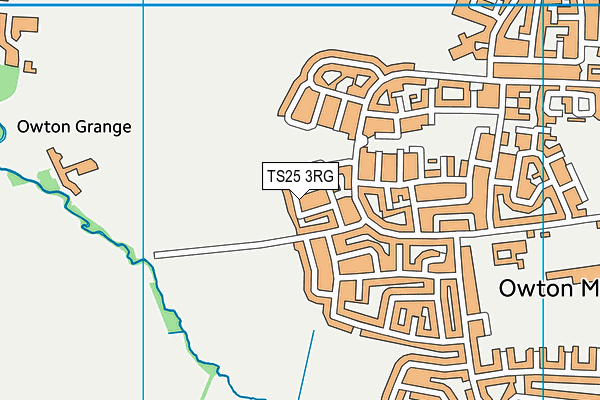 TS25 3RG map - OS VectorMap District (Ordnance Survey)