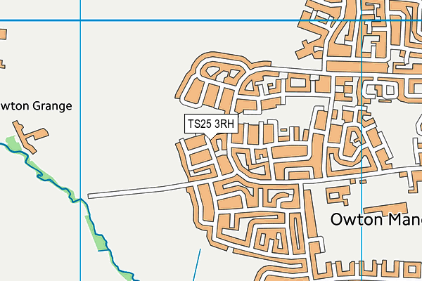 TS25 3RH map - OS VectorMap District (Ordnance Survey)