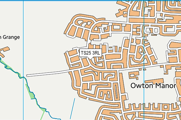TS25 3RL map - OS VectorMap District (Ordnance Survey)