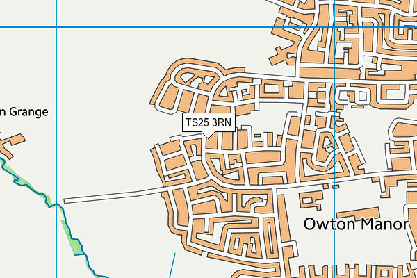 TS25 3RN map - OS VectorMap District (Ordnance Survey)