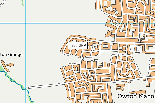 TS25 3RP map - OS VectorMap District (Ordnance Survey)