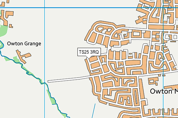 TS25 3RQ map - OS VectorMap District (Ordnance Survey)