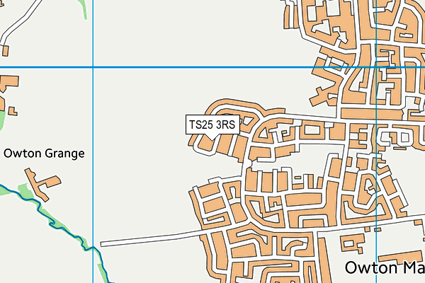 TS25 3RS map - OS VectorMap District (Ordnance Survey)