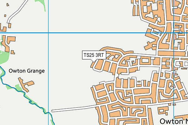TS25 3RT map - OS VectorMap District (Ordnance Survey)