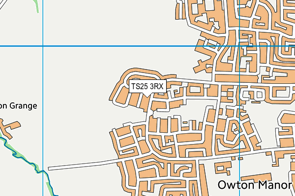 TS25 3RX map - OS VectorMap District (Ordnance Survey)