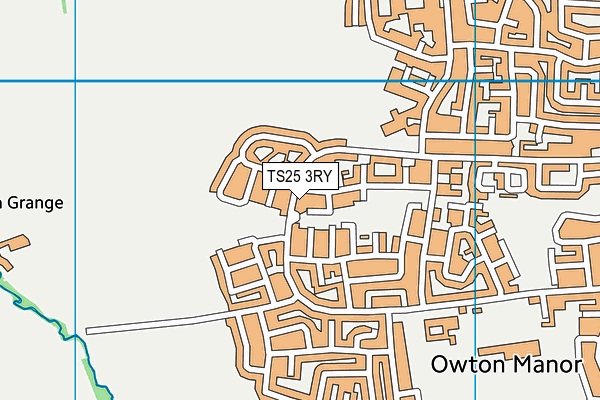 TS25 3RY map - OS VectorMap District (Ordnance Survey)