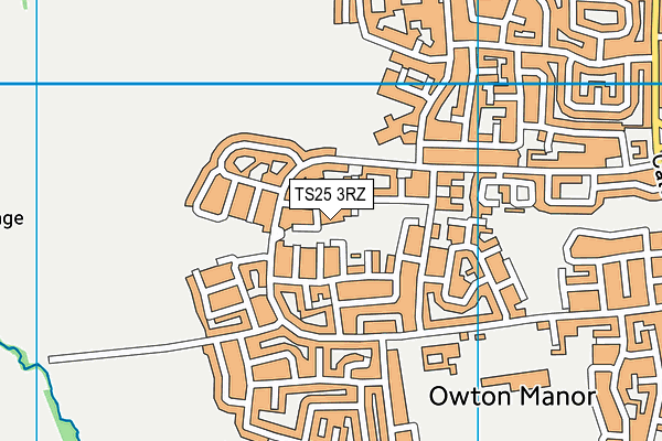 TS25 3RZ map - OS VectorMap District (Ordnance Survey)