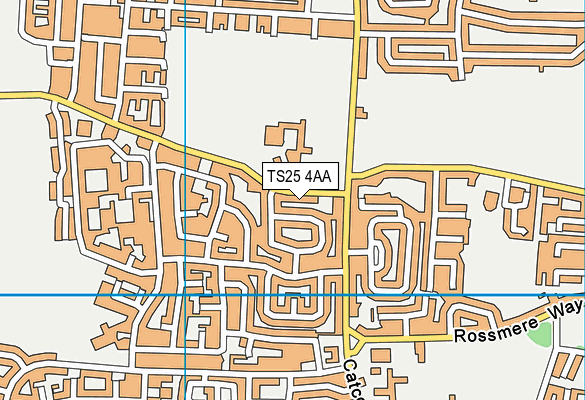 TS25 4AA map - OS VectorMap District (Ordnance Survey)