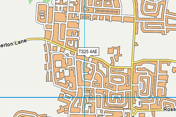 TS25 4AE map - OS VectorMap District (Ordnance Survey)