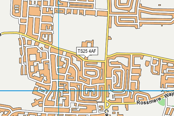 TS25 4AF map - OS VectorMap District (Ordnance Survey)