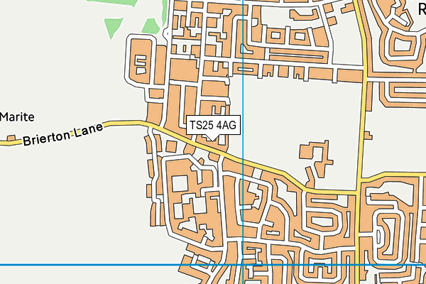 TS25 4AG map - OS VectorMap District (Ordnance Survey)