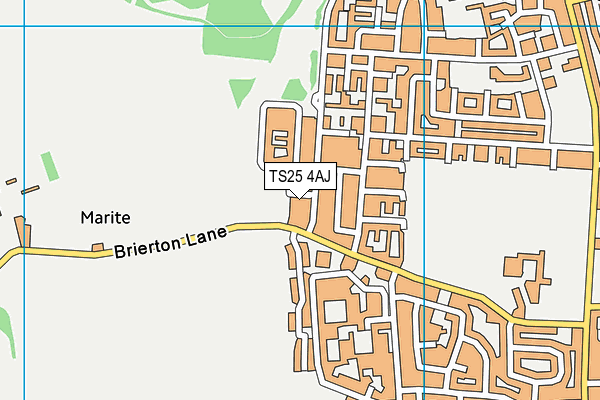TS25 4AJ map - OS VectorMap District (Ordnance Survey)