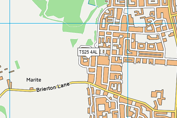 TS25 4AL map - OS VectorMap District (Ordnance Survey)