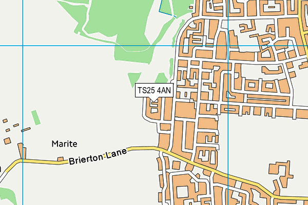 TS25 4AN map - OS VectorMap District (Ordnance Survey)