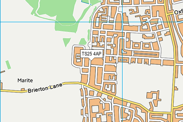 TS25 4AP map - OS VectorMap District (Ordnance Survey)