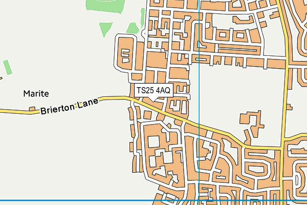 TS25 4AQ map - OS VectorMap District (Ordnance Survey)