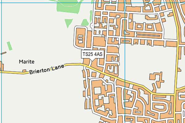TS25 4AS map - OS VectorMap District (Ordnance Survey)