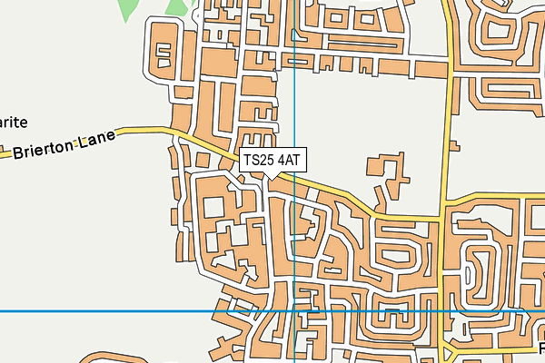 TS25 4AT map - OS VectorMap District (Ordnance Survey)