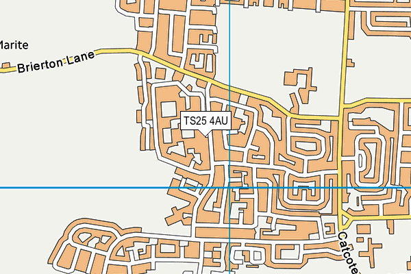 TS25 4AU map - OS VectorMap District (Ordnance Survey)