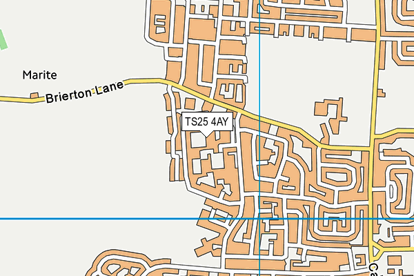TS25 4AY map - OS VectorMap District (Ordnance Survey)
