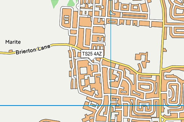 TS25 4AZ map - OS VectorMap District (Ordnance Survey)