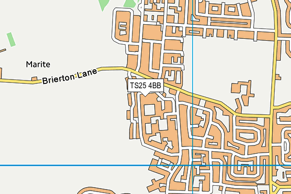 TS25 4BB map - OS VectorMap District (Ordnance Survey)