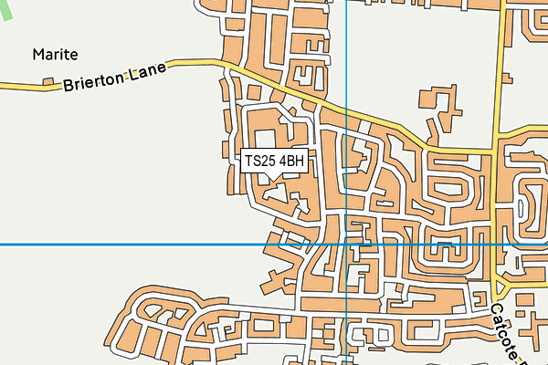 TS25 4BH map - OS VectorMap District (Ordnance Survey)