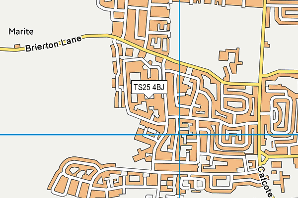 TS25 4BJ map - OS VectorMap District (Ordnance Survey)