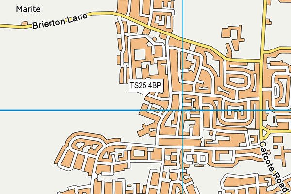 TS25 4BP map - OS VectorMap District (Ordnance Survey)
