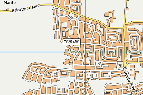 TS25 4BS map - OS VectorMap District (Ordnance Survey)