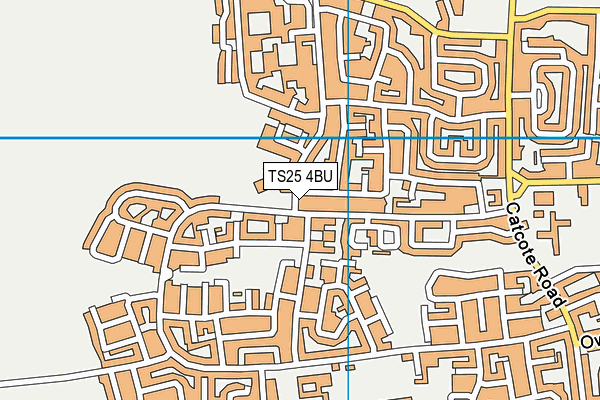 TS25 4BU map - OS VectorMap District (Ordnance Survey)