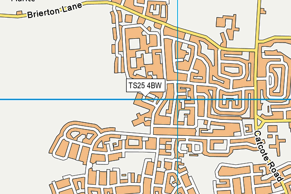 TS25 4BW map - OS VectorMap District (Ordnance Survey)
